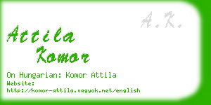 attila komor business card